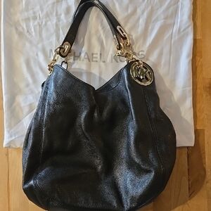 Michael Kors Fulton Large Shoulder Bag, Black